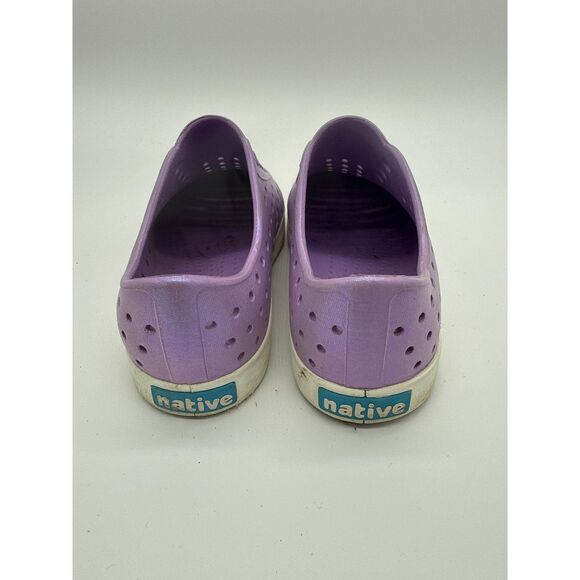 Native Jefferson Slip-On Purple Shimmer Shoes Youth J1 - Picture 4 of 5